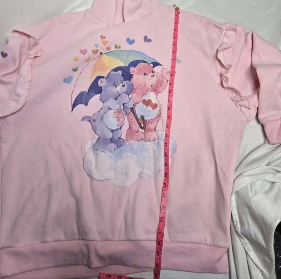 DOLLS KILL x Care Bears pink Loving You oversized sweater hoodie sweatshirt M/L - Picture 11 of 12